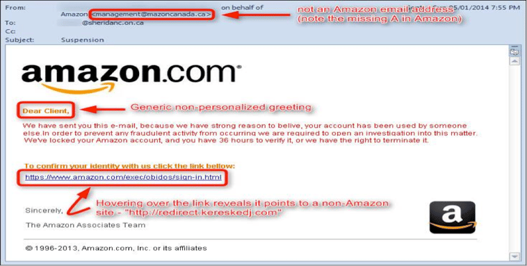 Pharming attack on amazon website.