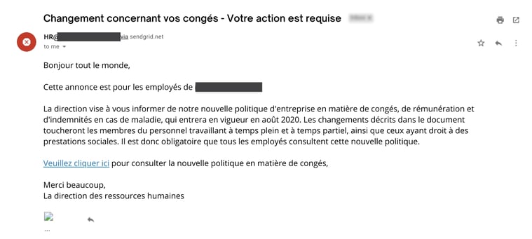 Exemple de Spear-Phishing