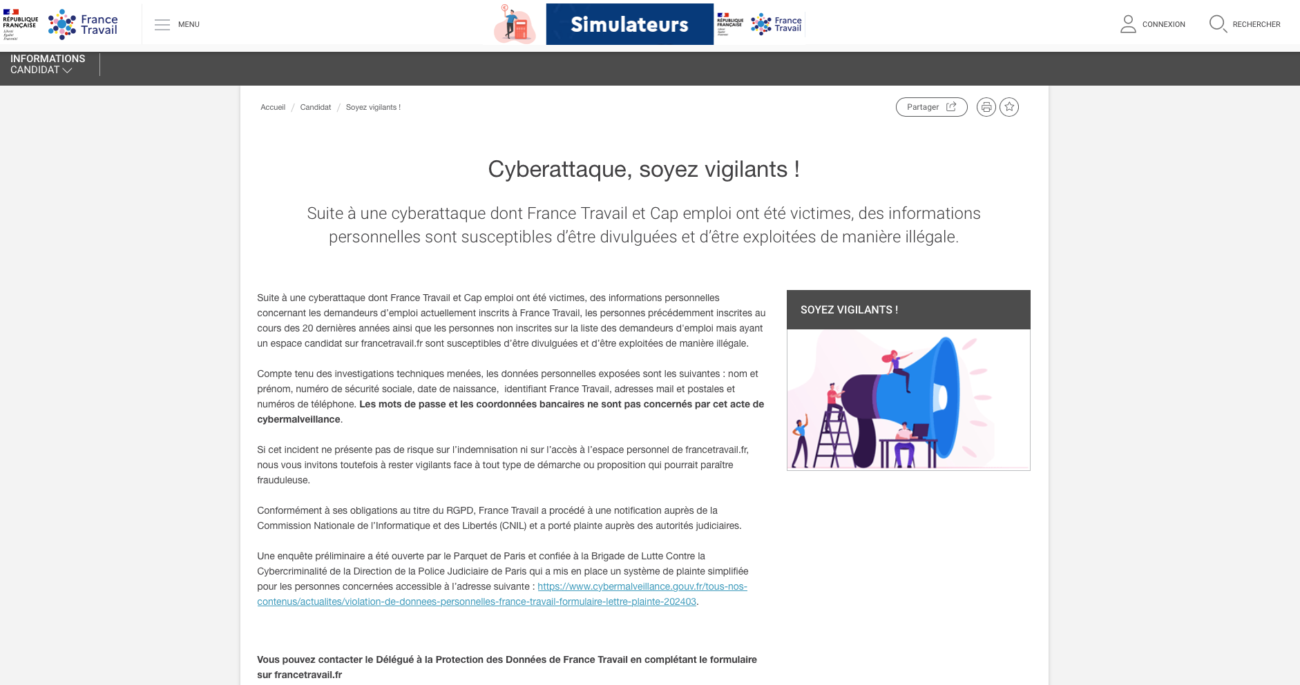 France Travail Data Breach