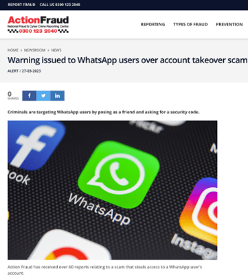 Whatsapp account takeover