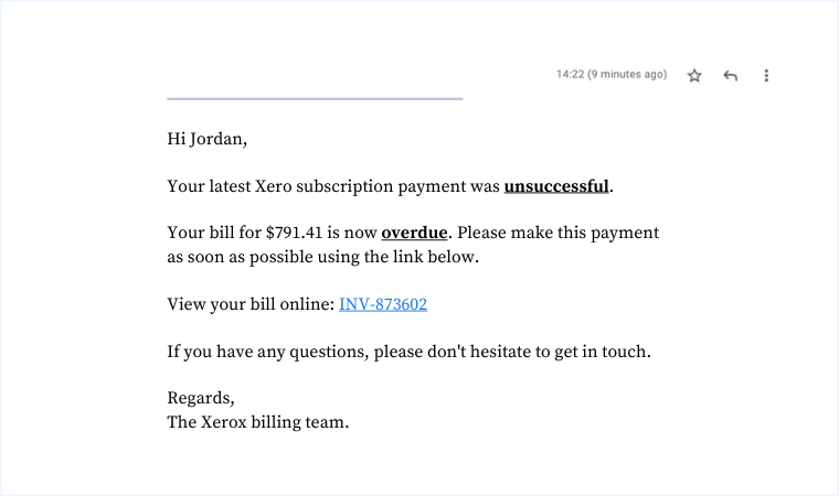 Xerox phishing email templat