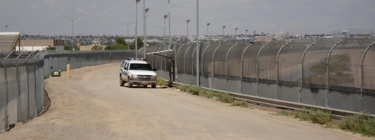 US law enforcement vehicle on US-Mexico border