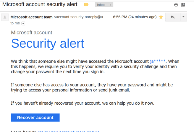 A cloud phishing attempt to access the victims information on Microsoft.