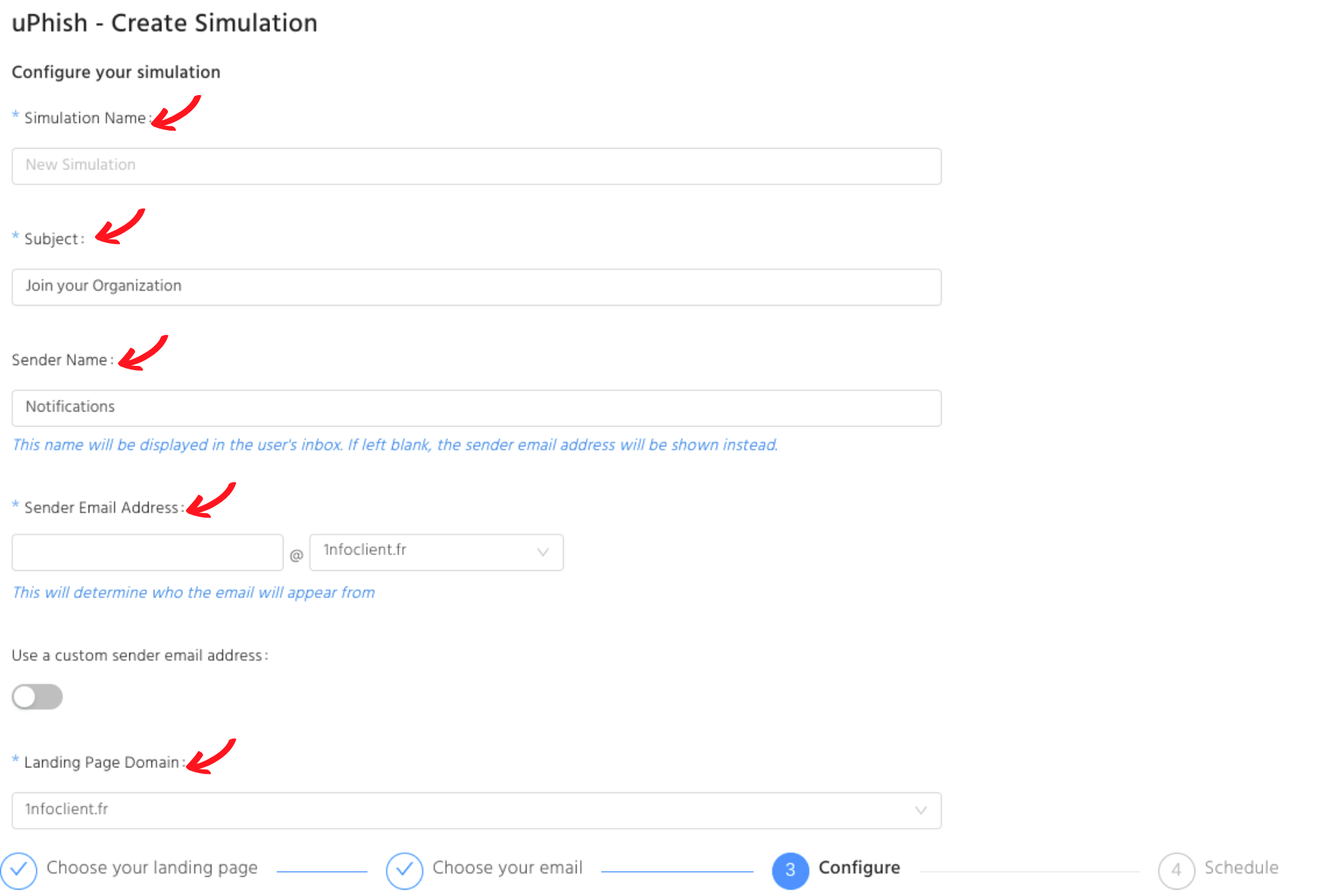 uPhish Configure