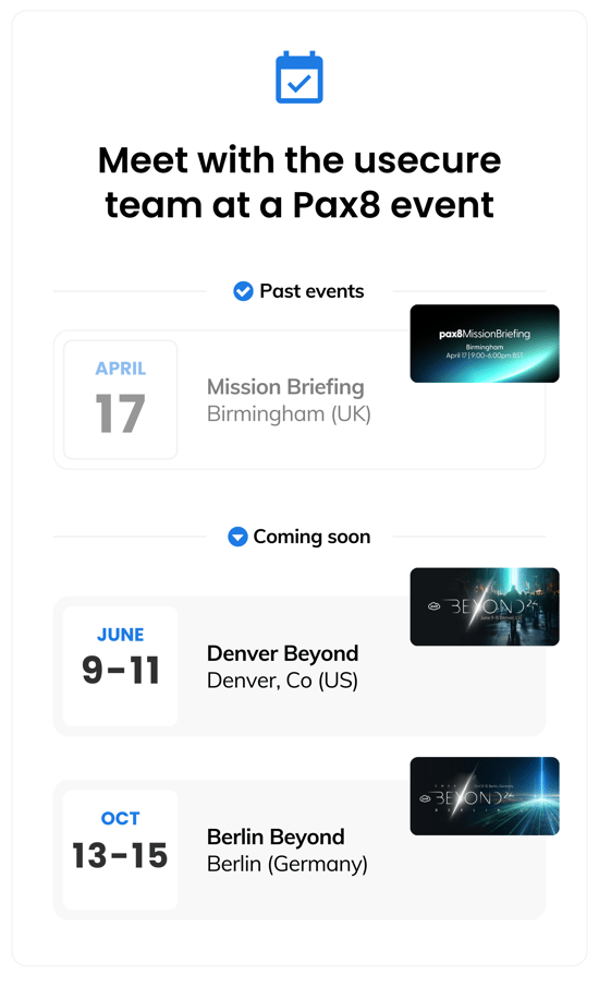 usecure  Pax8 events 