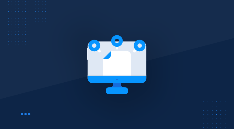 a blue eye icon on a white background