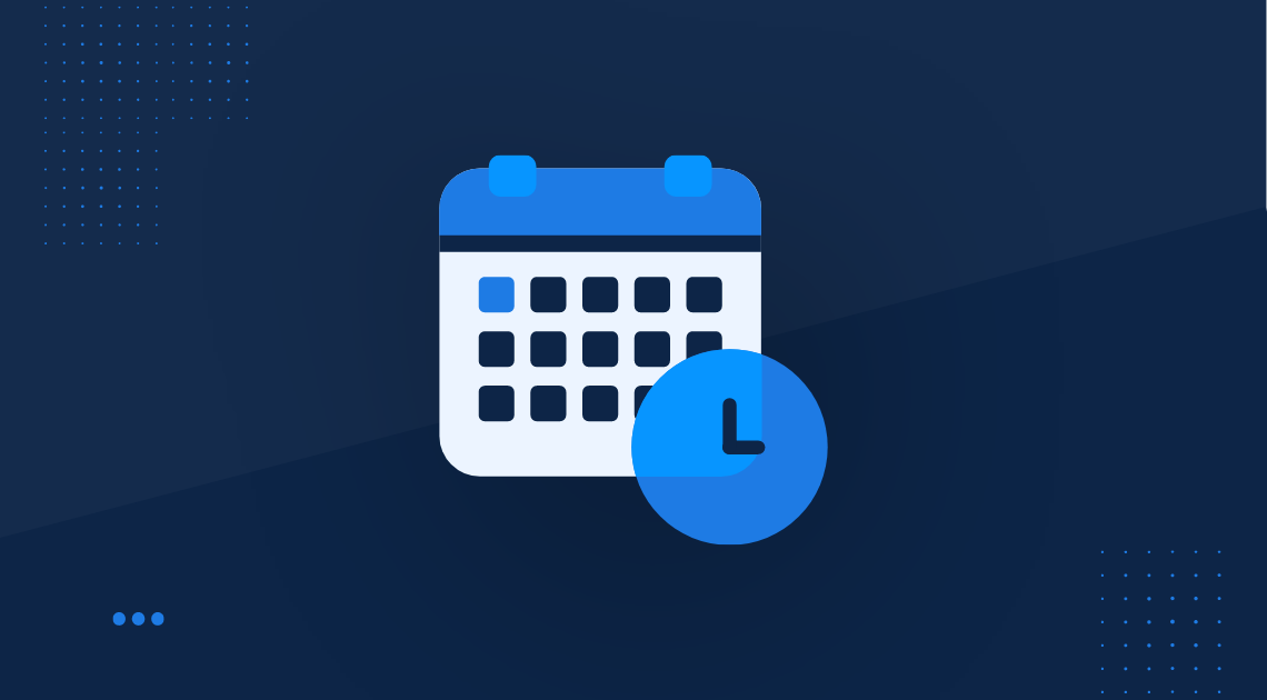 Calendar with clock - time is always in short supply for an MSP
